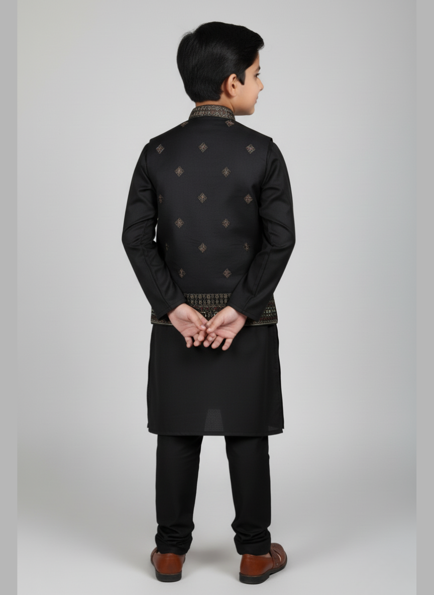 Wash and Wear Qameez with waist coat and Trouser