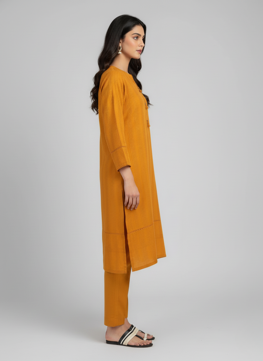 J. Dyed Dobby Shirt (Separate Dupatta to be purchased Separate Trouser)