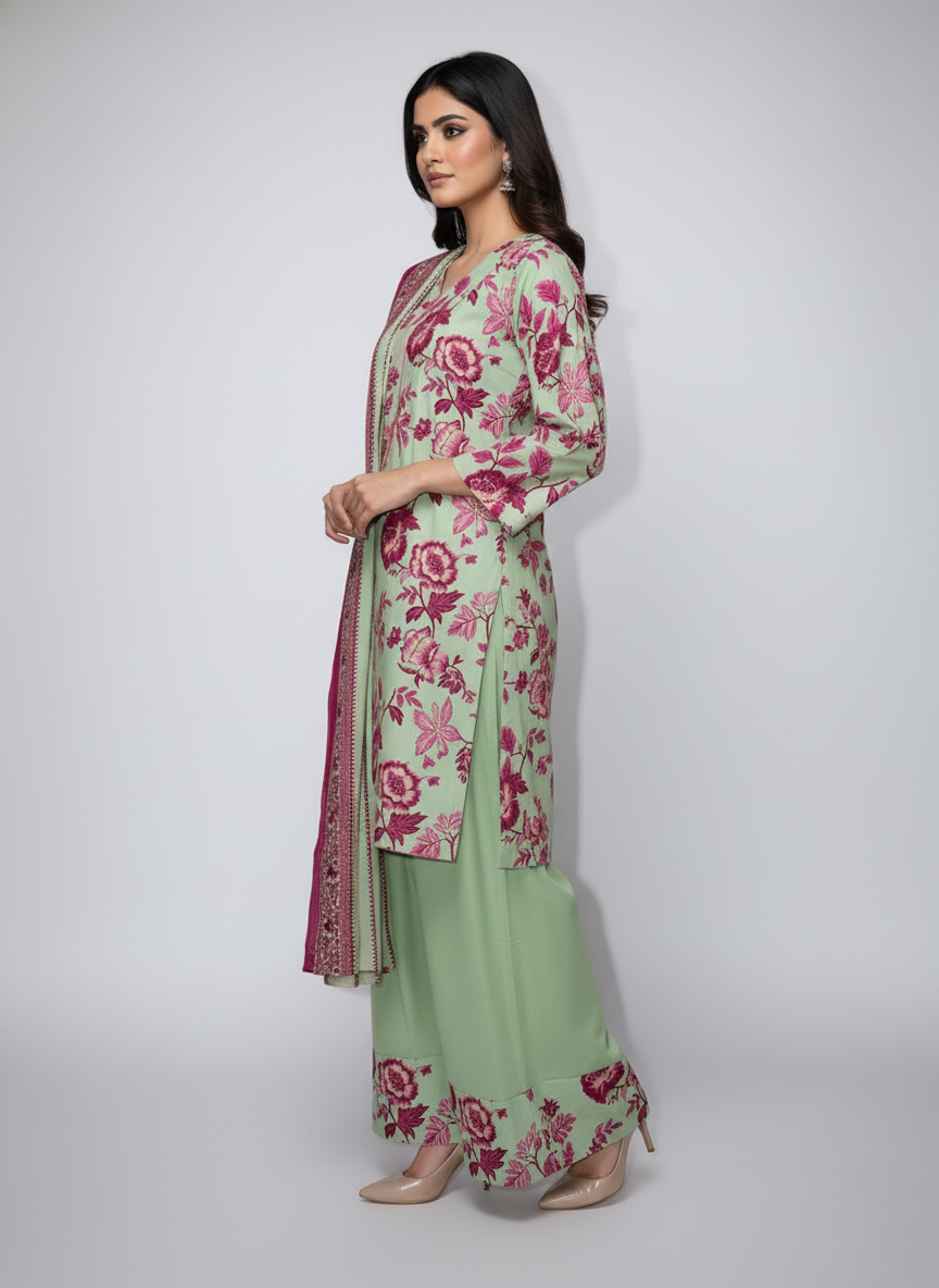 3 Pc SAYA Farshi Shalwar