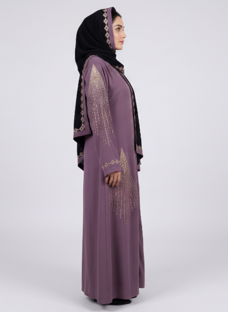 Stone Work Abaya