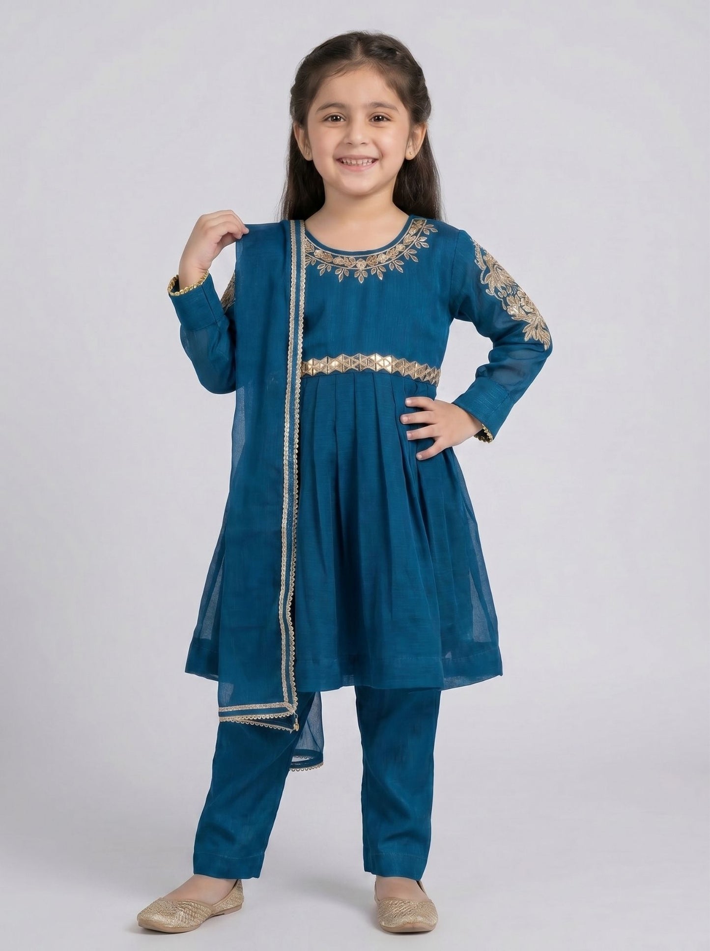3 pcs chiffon frock.