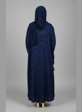 Beautiful Self Floral Abaya with Hijab Cap stitched with Scarf