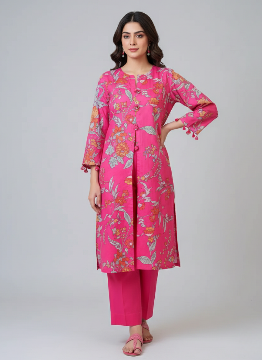 J. Printed Lawn Shirt