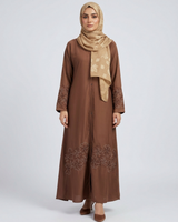 Nida fabric front closed abaya