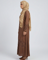 Nida fabric front closed abaya