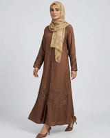 Nida fabric front closed abaya