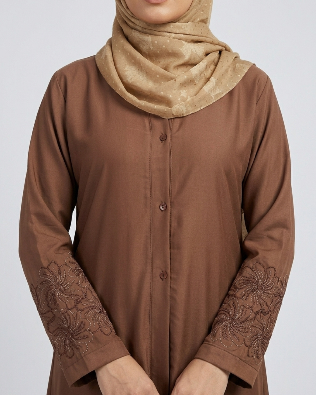 Nida fabric front closed abaya