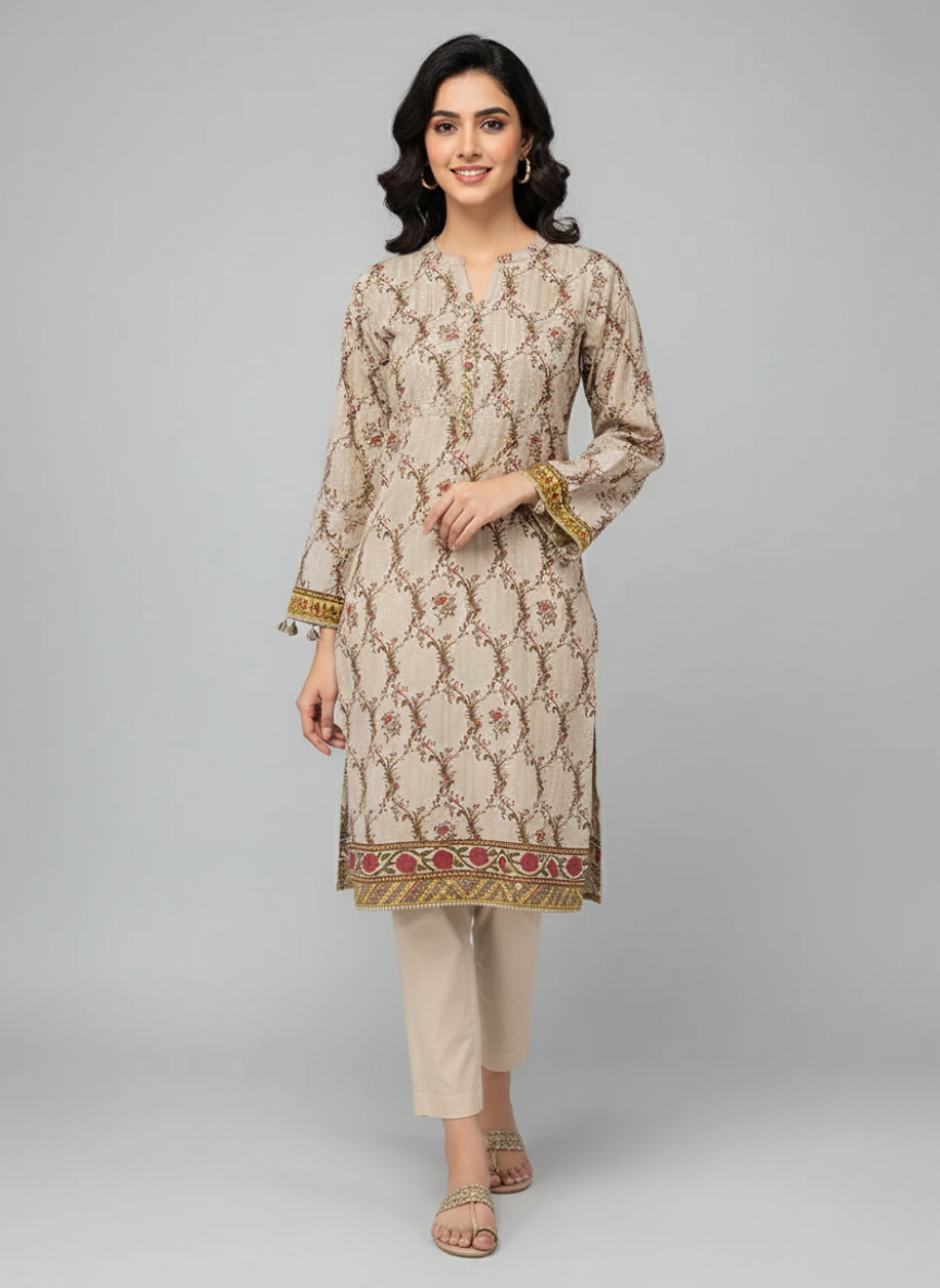 J. Printed Lawn Shirt