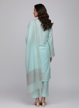 3 pc Embroidery Dress Shirt, Dupatta and Trouser in Chiffon
