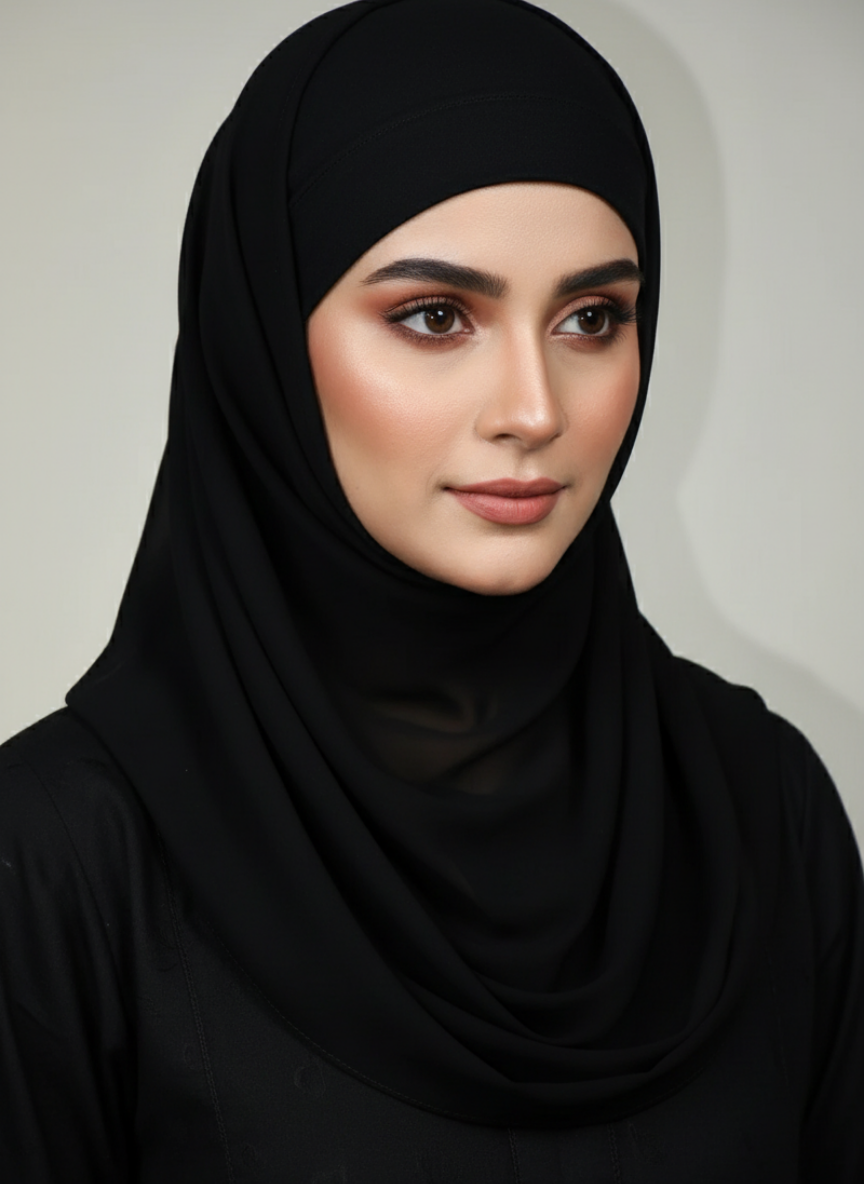 Sooti Ladies Scarf with Stitched Hijab cap