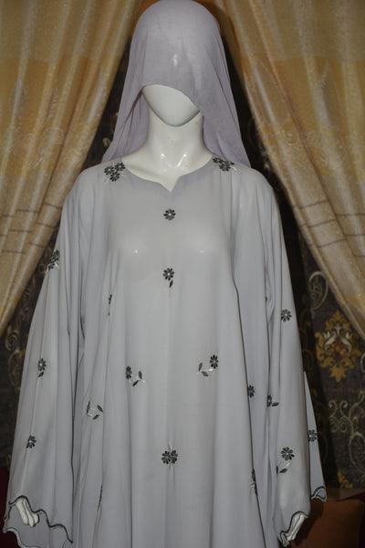 Front open Gorgeotte Abaya with Embroidery