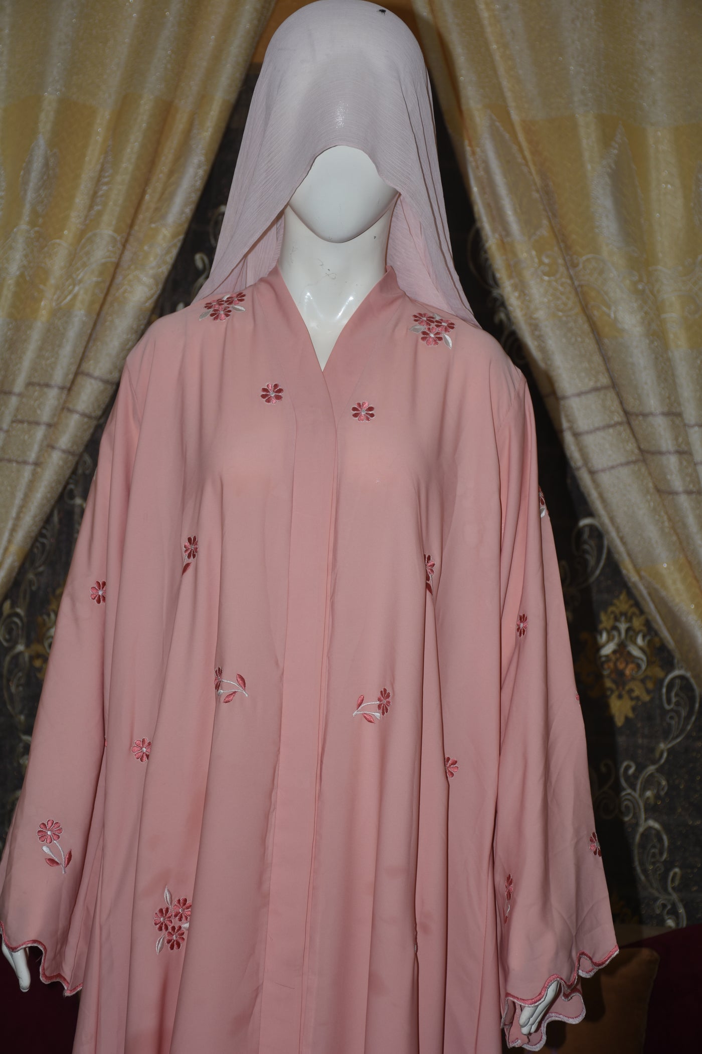 Front open Gorgeotte Abaya with Embroidery