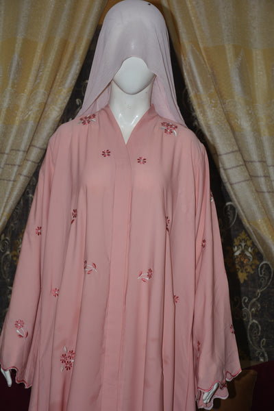 Front open Gorgeotte Abaya with Embroidery
