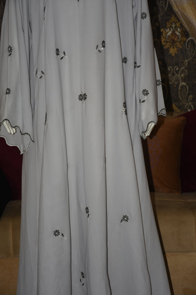 Front open Gorgeotte Abaya with Embroidery