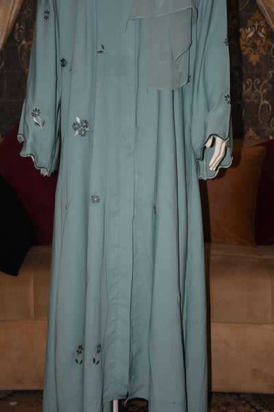 Front open Gorgeotte Abaya with Embroidery