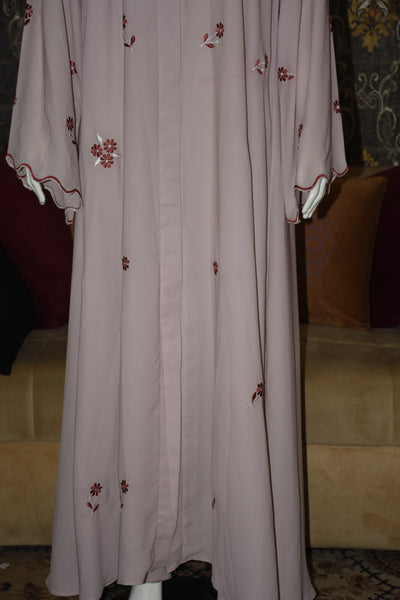 Front open Gorgeotte Abaya with Embroidery