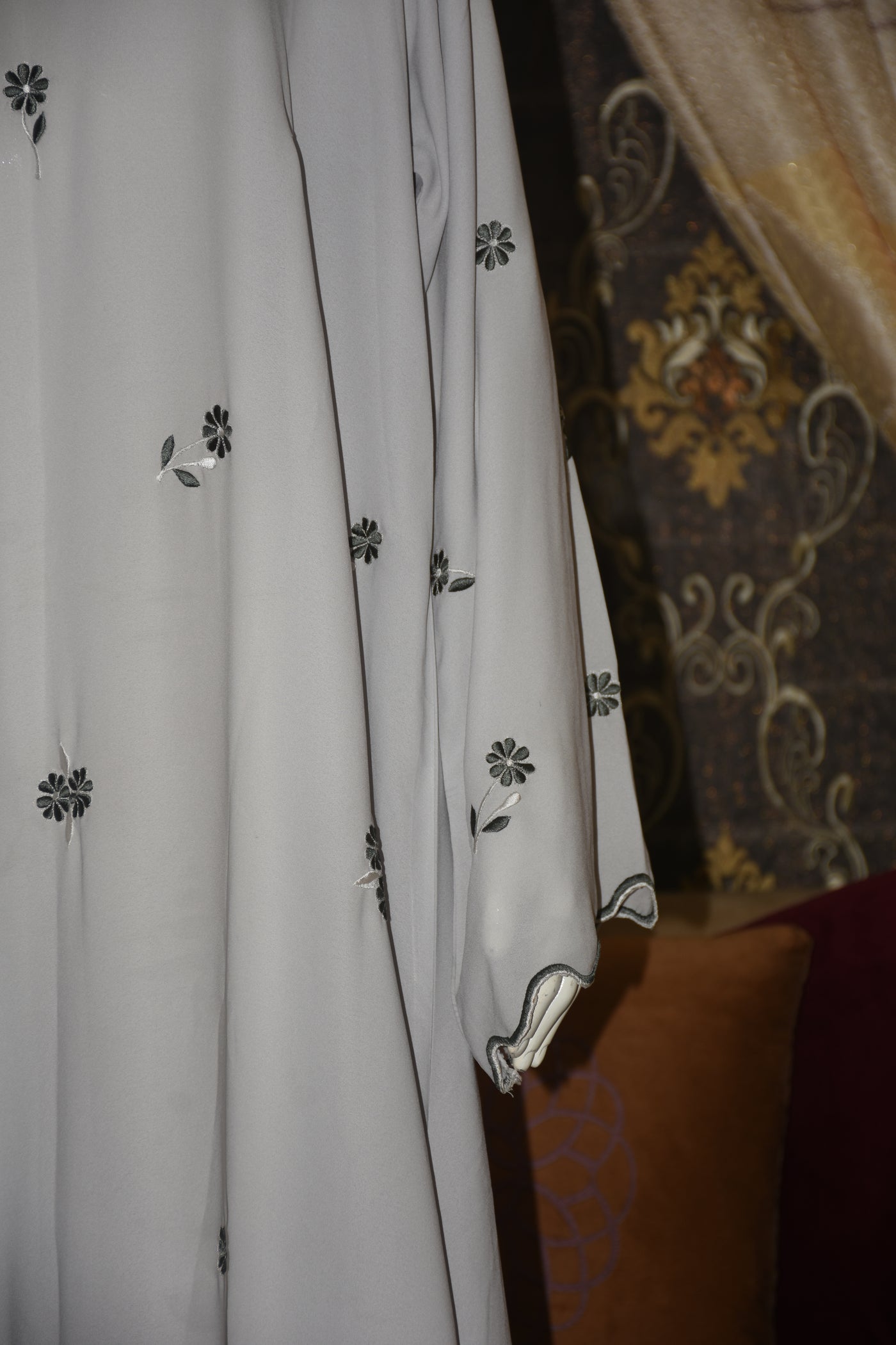 Front open Gorgeotte Abaya with Embroidery