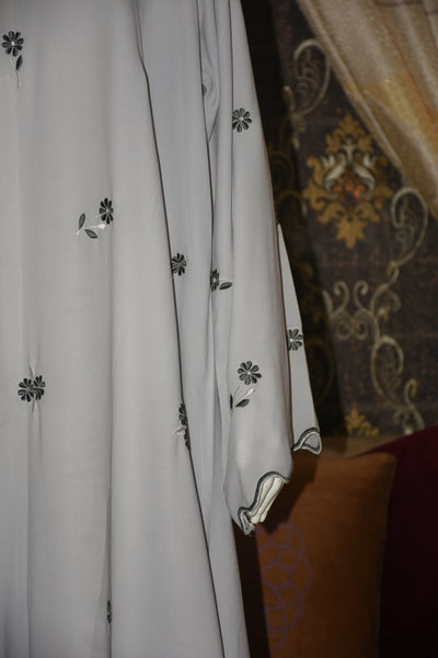 Front open Gorgeotte Abaya with Embroidery