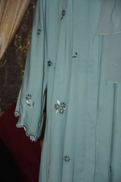 Front open Gorgeotte Abaya with Embroidery