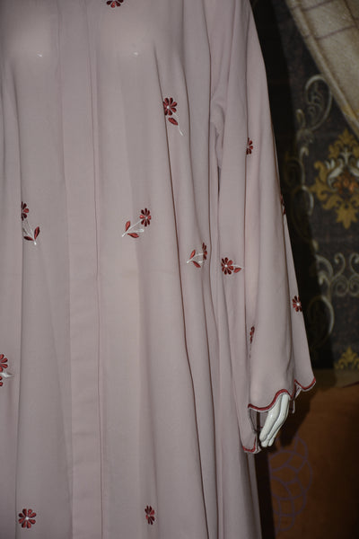 Front open Gorgeotte Abaya with Embroidery