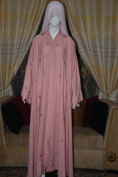 Front open Gorgeotte Abaya with Embroidery