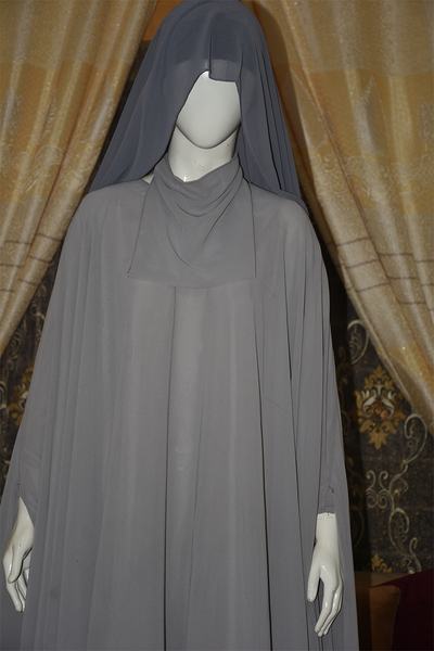 Inner and Upper separate gown Chiffon Abaya butterfly style
