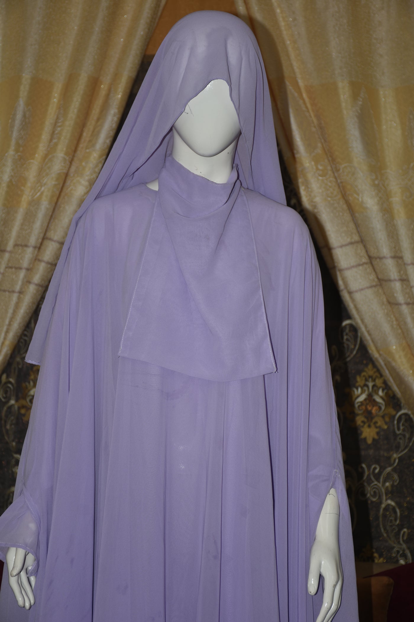 Inner and Upper separate gown Chiffon Abaya butterfly style