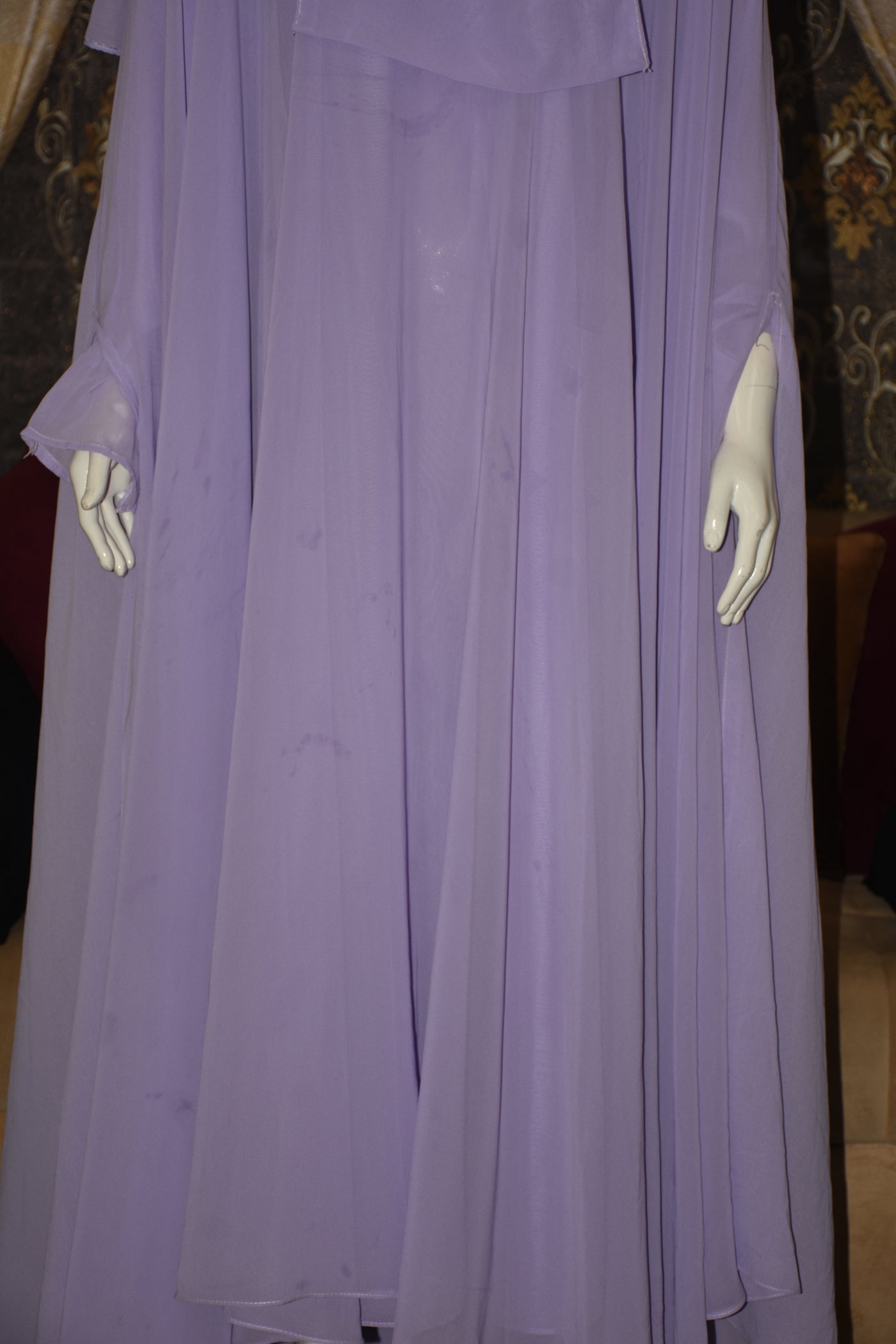Inner and Upper separate gown Chiffon Abaya butterfly style