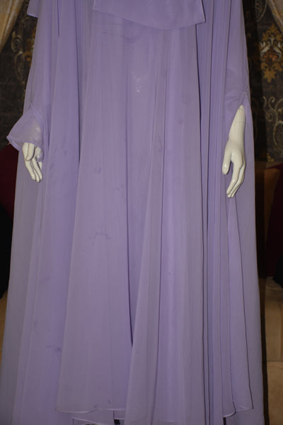 Inner and Upper separate gown Chiffon Abaya butterfly style