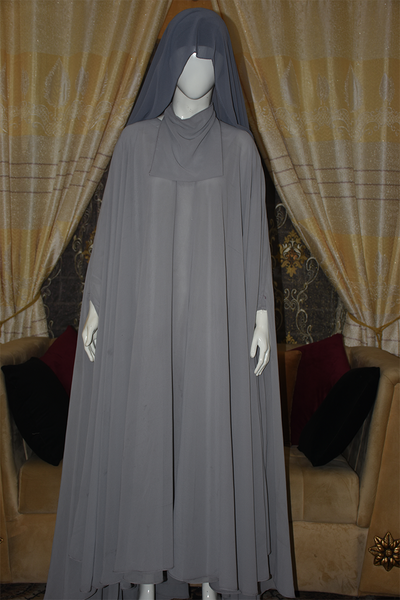 Inner and Upper separate gown Chiffon Abaya butterfly style