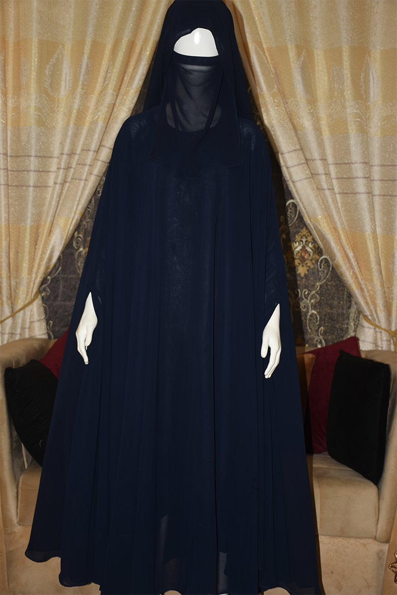 Inner and Upper separate gown Chiffon Abaya butterfly style