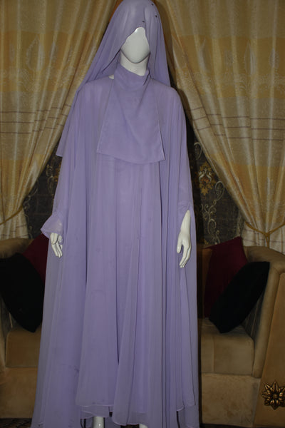 Inner and Upper separate gown Chiffon Abaya butterfly style