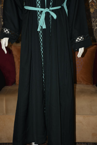 Front open Stitched gown on Nida Fabric