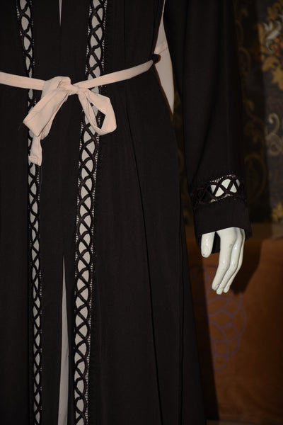 Front open Stitched gown on Nida Fabric