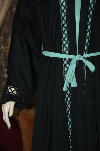 Front open Stitched gown on Nida Fabric