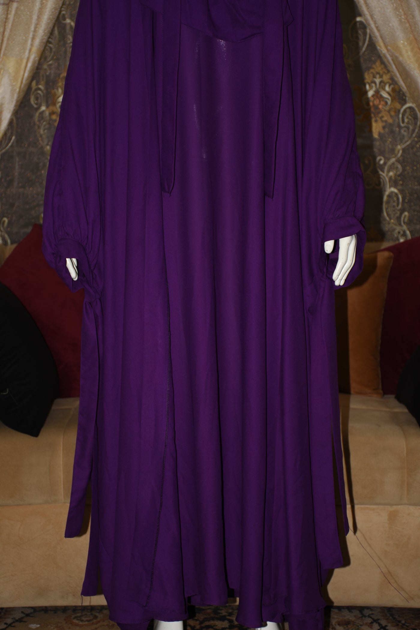 Separate inner gown with front open gown in Chiffon