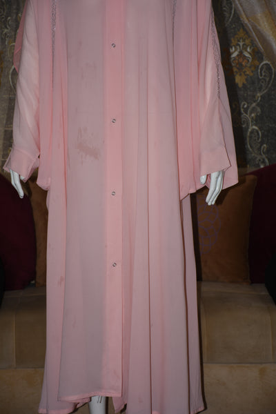Front open georgette abaya with lose sleeves