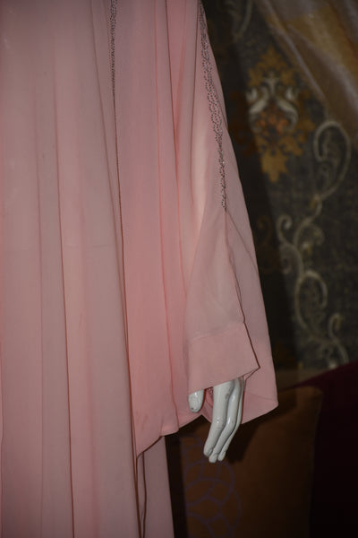 Front open georgette abaya with lose sleeves