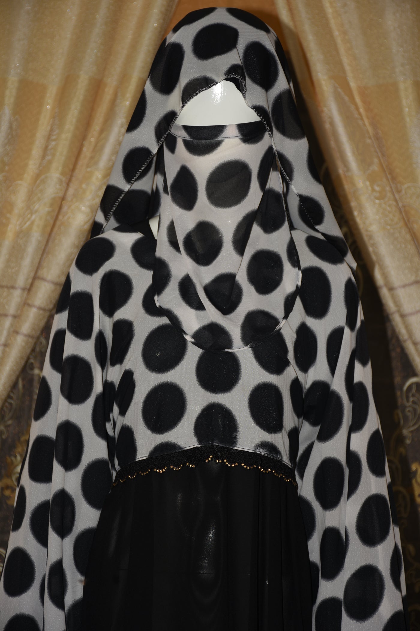 Plain inner gown on Nida Fabric with Chiffon outer gown