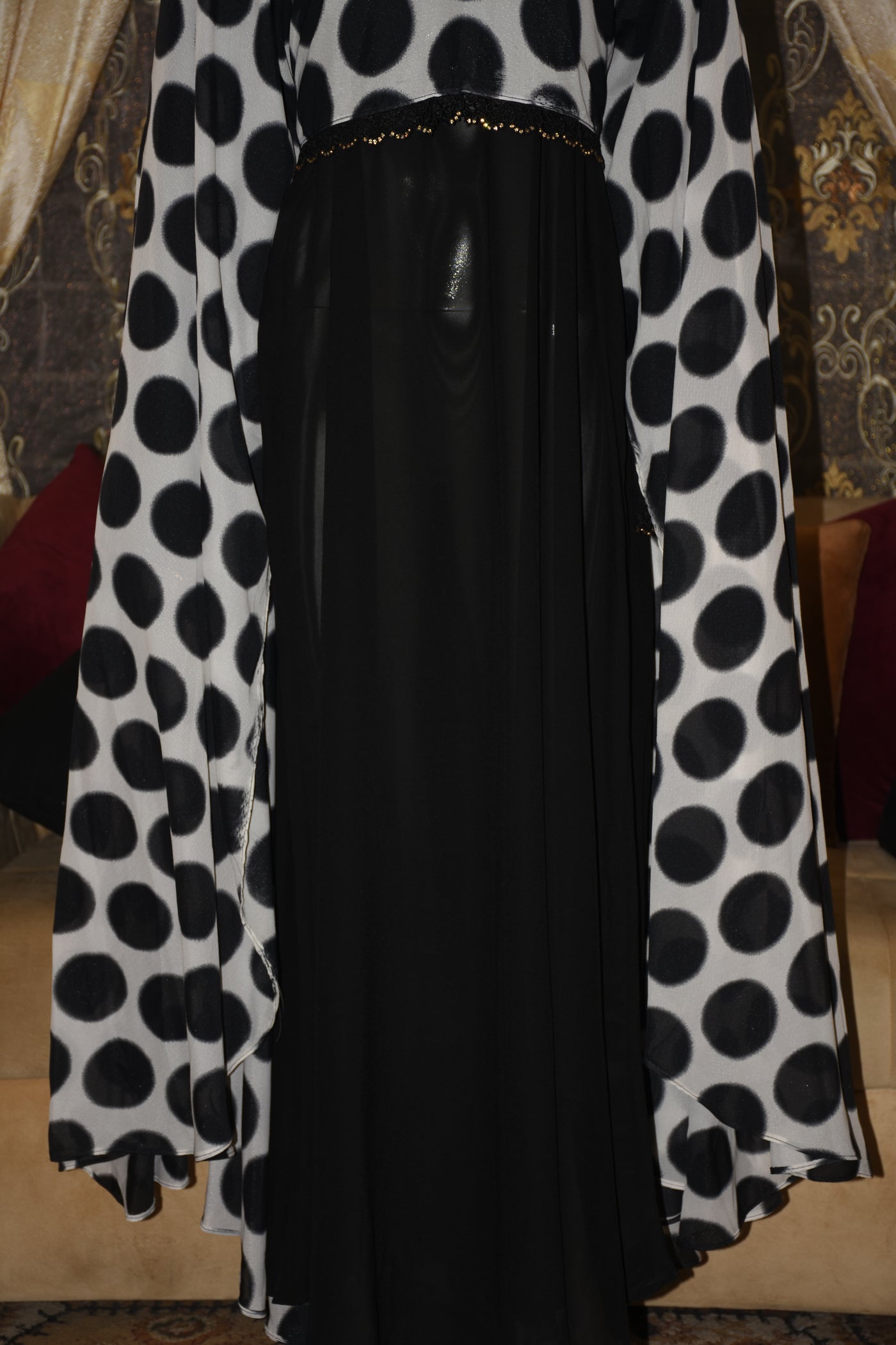Plain inner gown on Nida Fabric with Chiffon outer gown