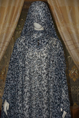 Chiffon butterfly abaya with separate upper and inner gown