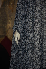 Chiffon butterfly abaya with separate upper and inner gown