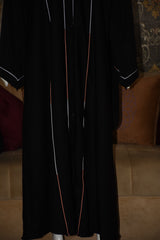 Plain Nida Fabric front open abaya