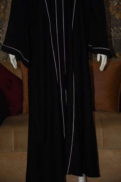Plain Nida Fabric front open abaya