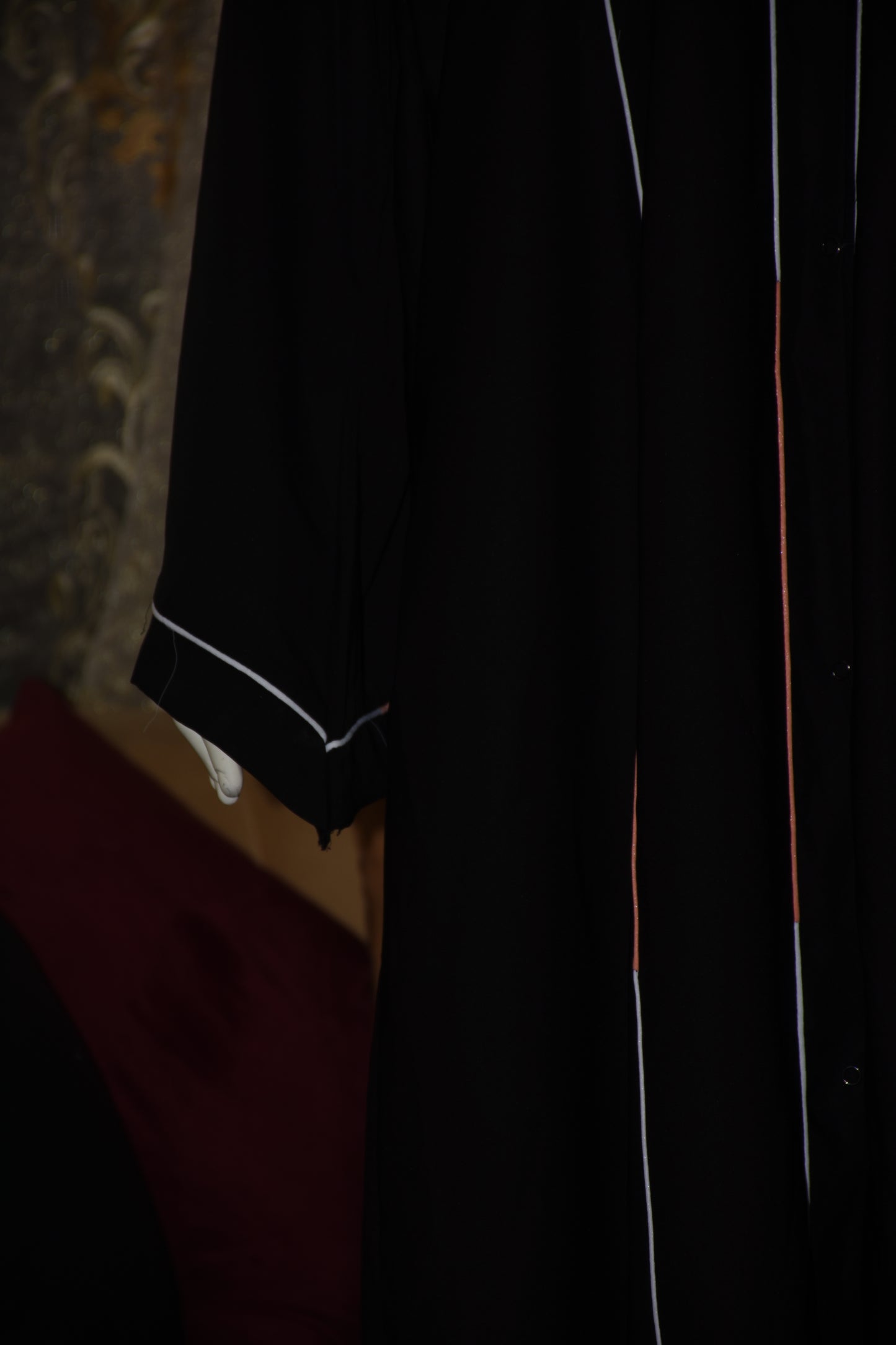 Plain Nida Fabric front open abaya