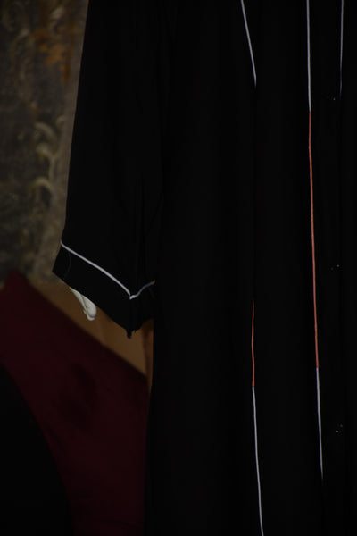 Plain Nida Fabric front open abaya