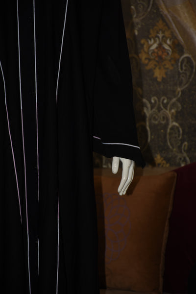 Plain Nida Fabric front open abaya