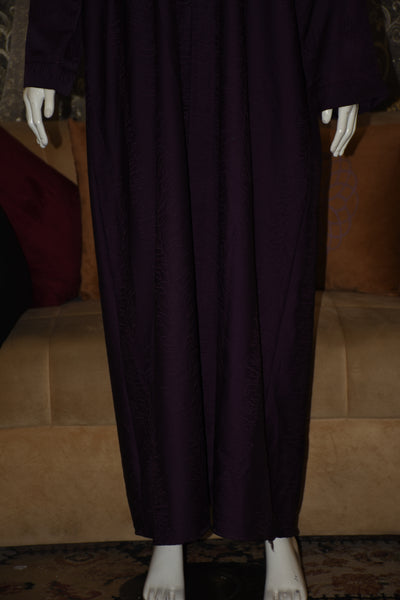Front open thick silk fabric abaya