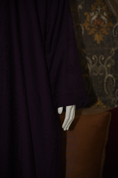 Front open thick silk fabric abaya