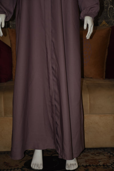 Nida Fabric abaya with buttons and tussles
